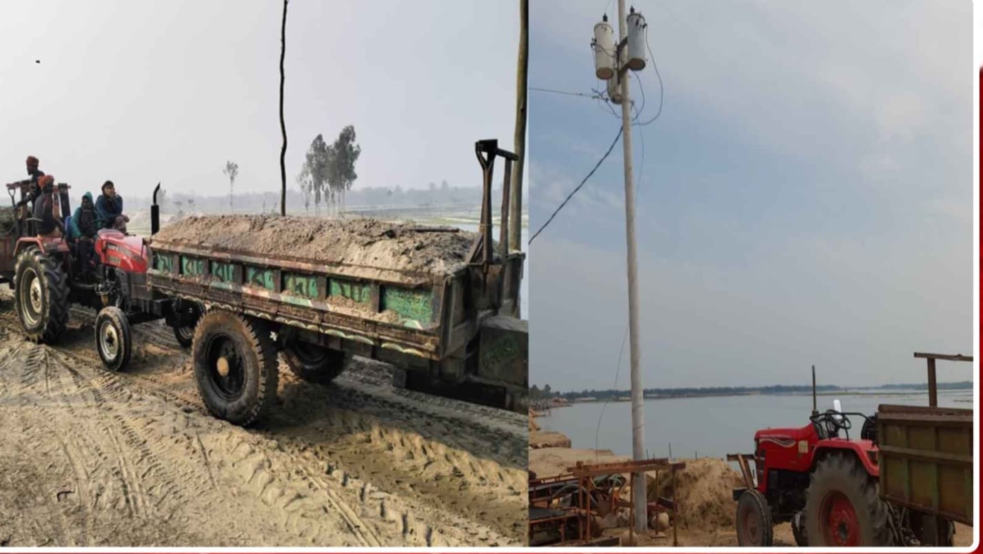 “নিষেধাজ্ঞা অমান্য করে” লাউড়েরগড়ে যাদুকাটা নদীর পাড়কেটে বালু-উত্তোলন, হুমকির মুখে বৈদ্যুতিক কুটিগুলি