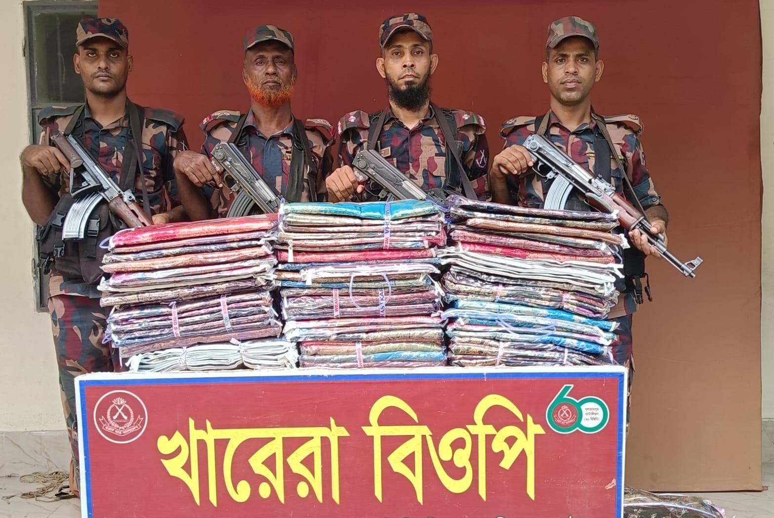 কুমিল্লা-ব্রাহ্মণবাড়িয়া সীমান্তে বিজিবির অভিযানে ভারতীয় মালামাল উদ্ধার